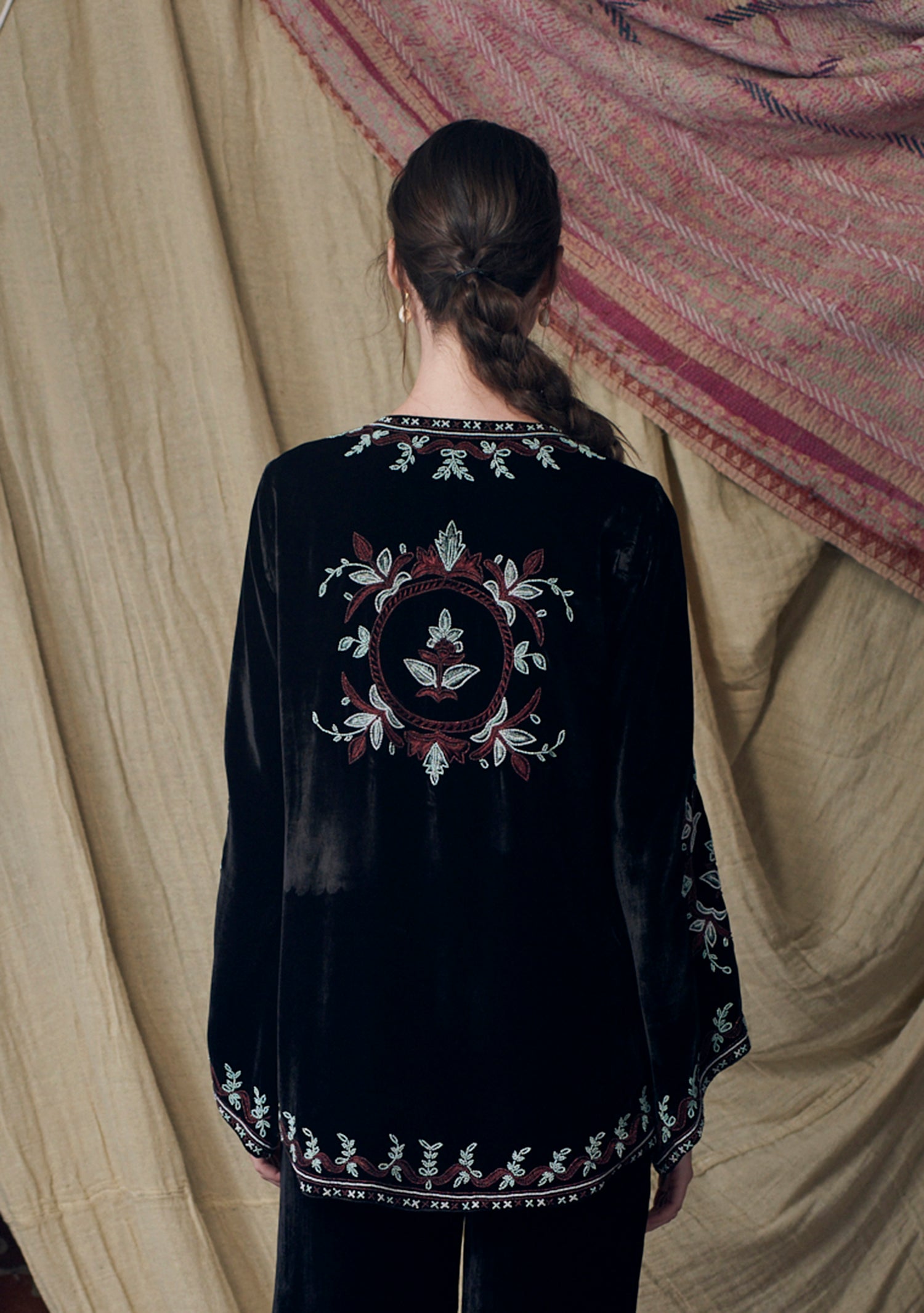 Anouk Jacket Black with Beaded Embroidery