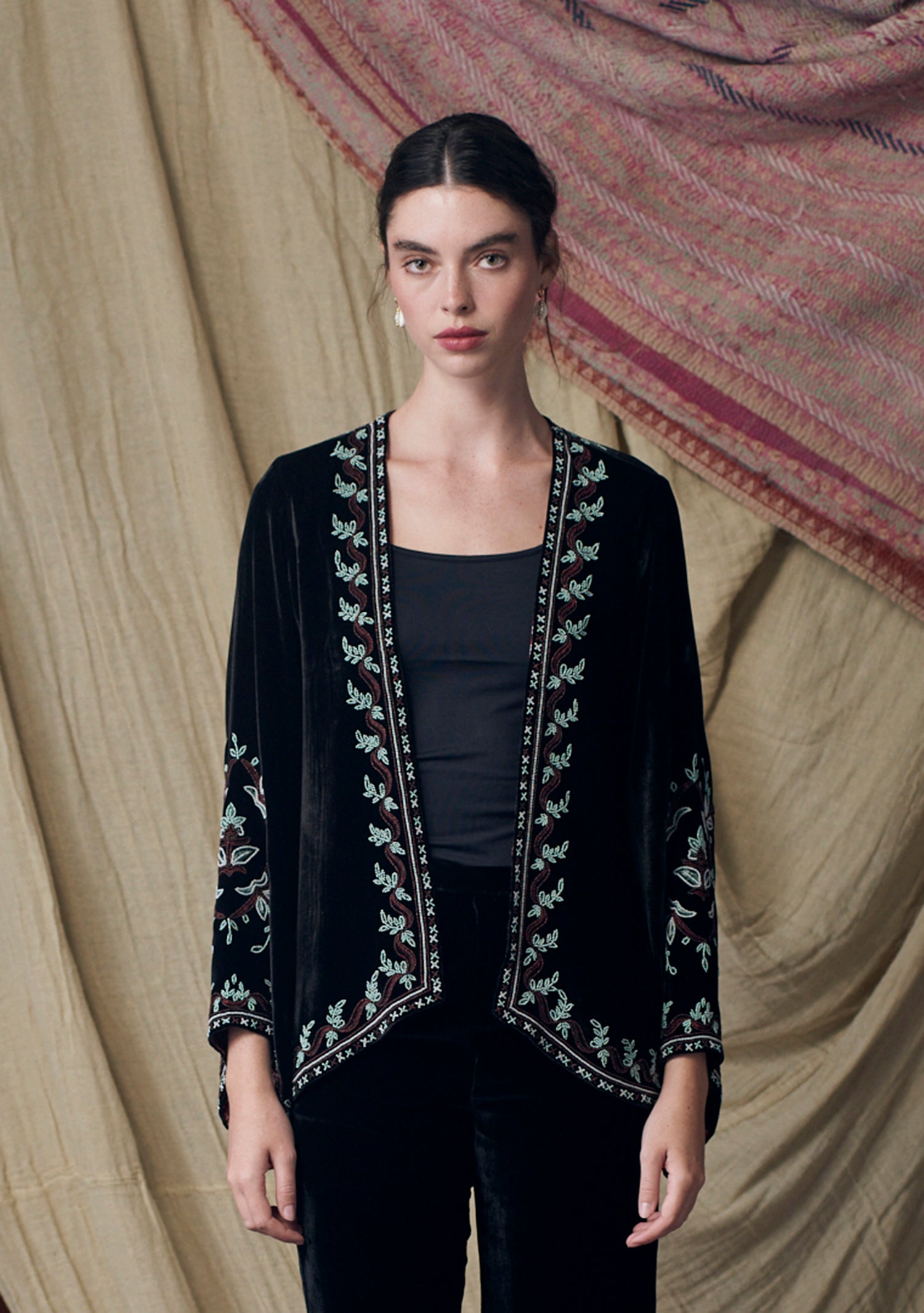 Anouk Jacket Black with Beaded Embroidery