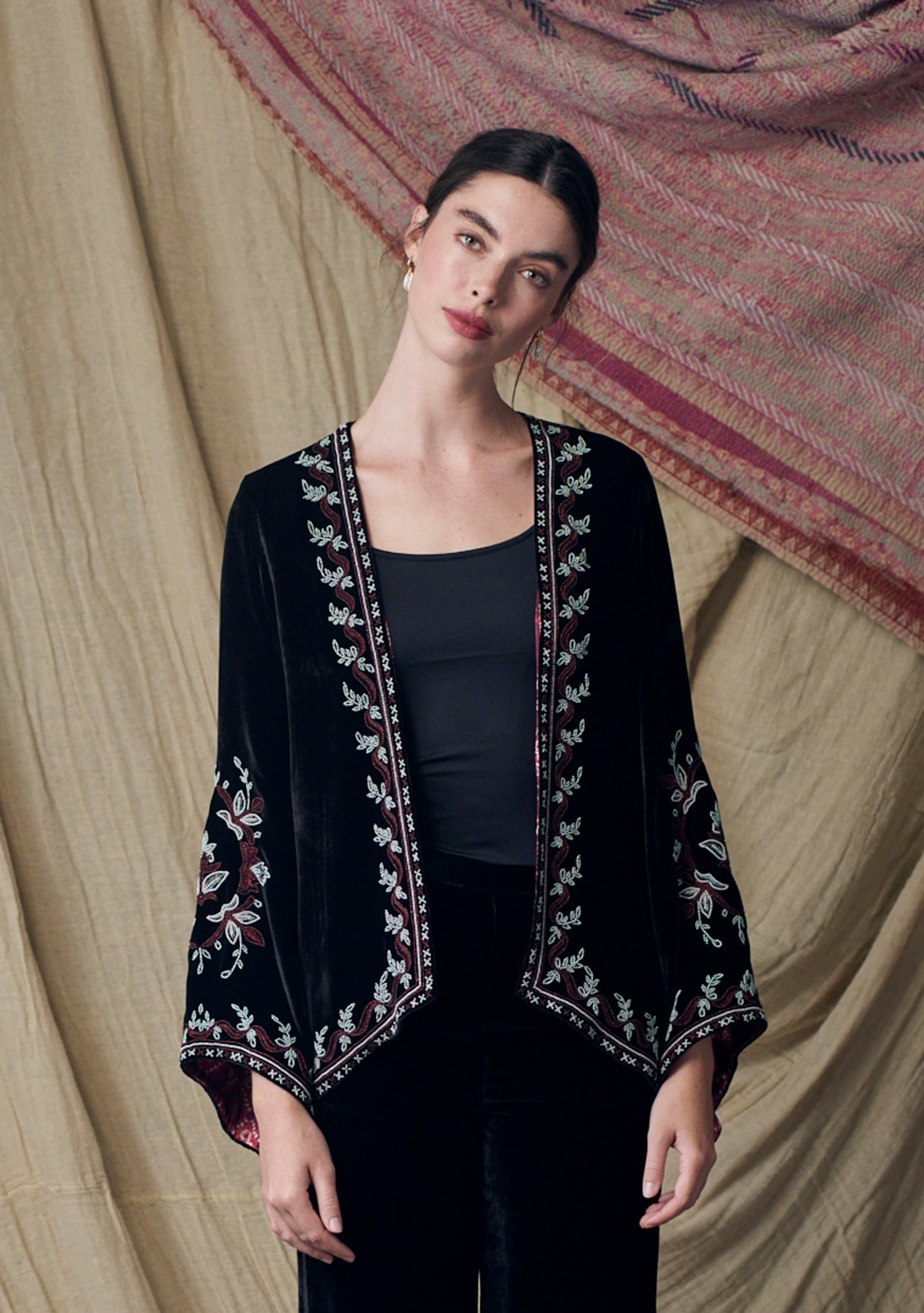 Anouk Jacket Black with Beaded Embroidery