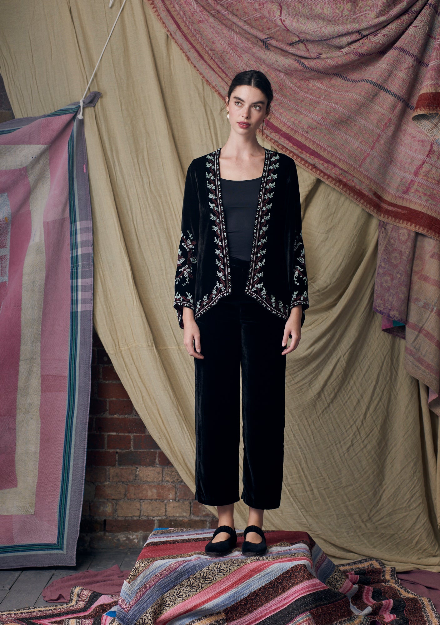 Anouk Jacket Black with Beaded Embroidery