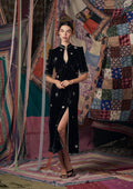 Evie Dress Black with Beaded Gem Embroidery