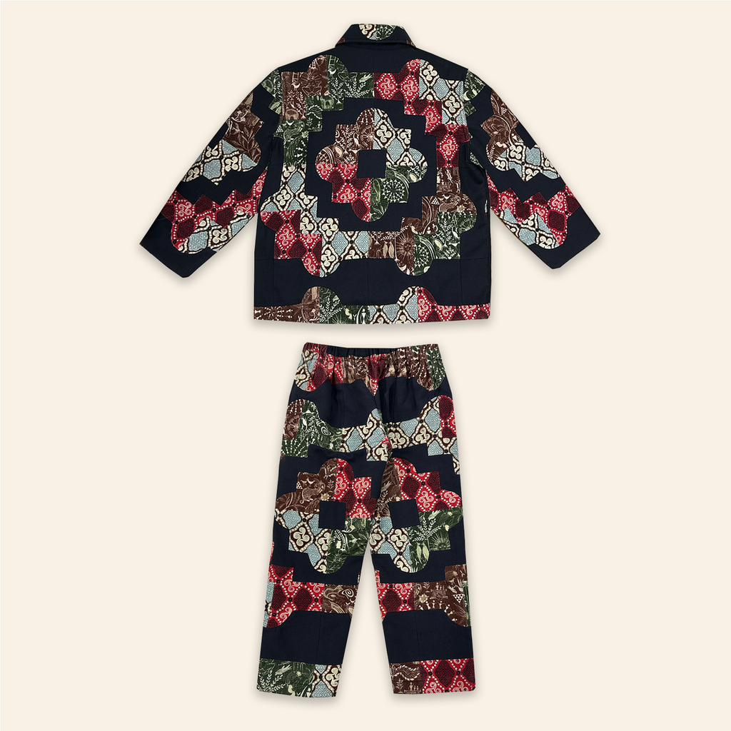 Kids Alex Jacket and Frankie Pants Patchwork Navy