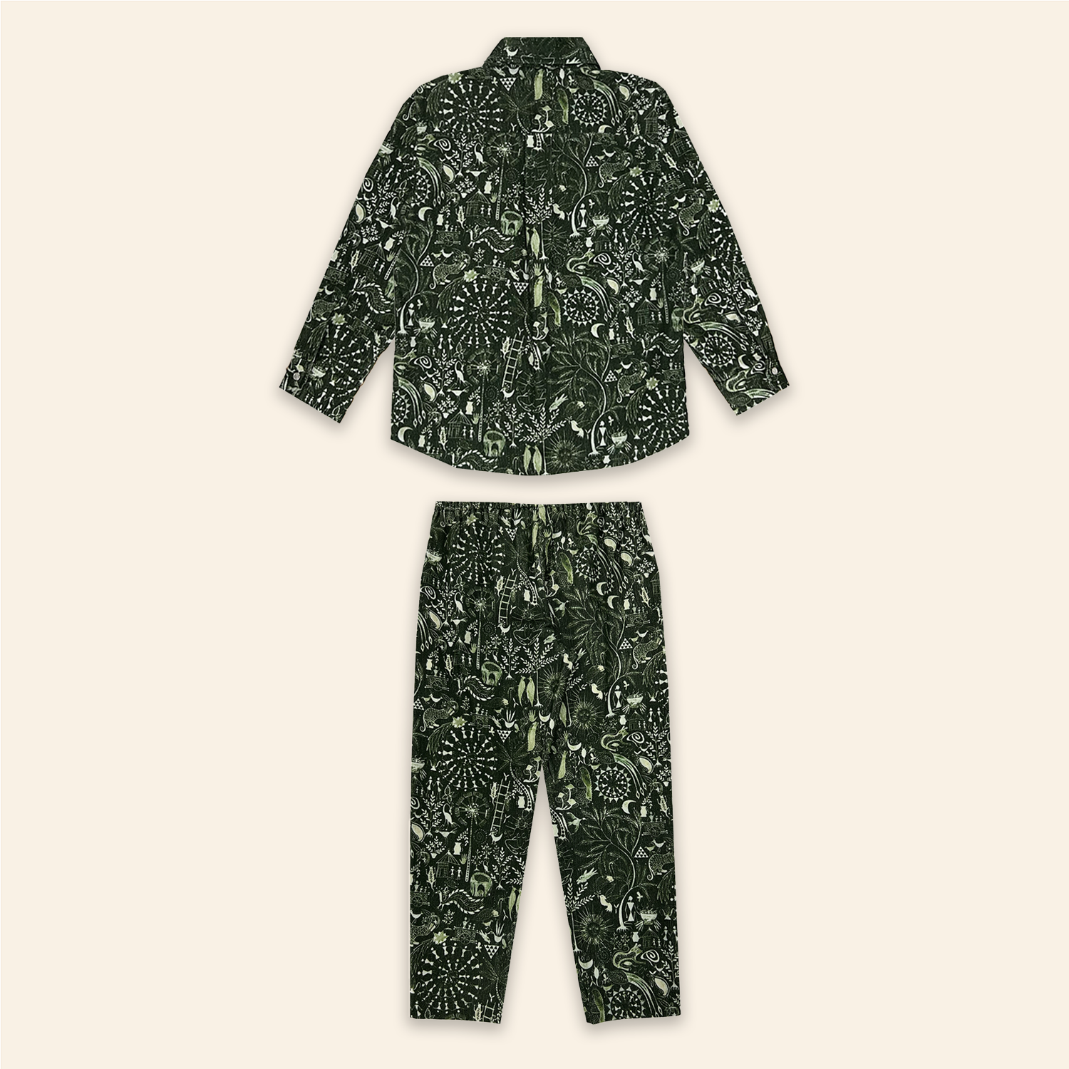 Kids Frankie Shirt and Frankie Pants Folktale Green