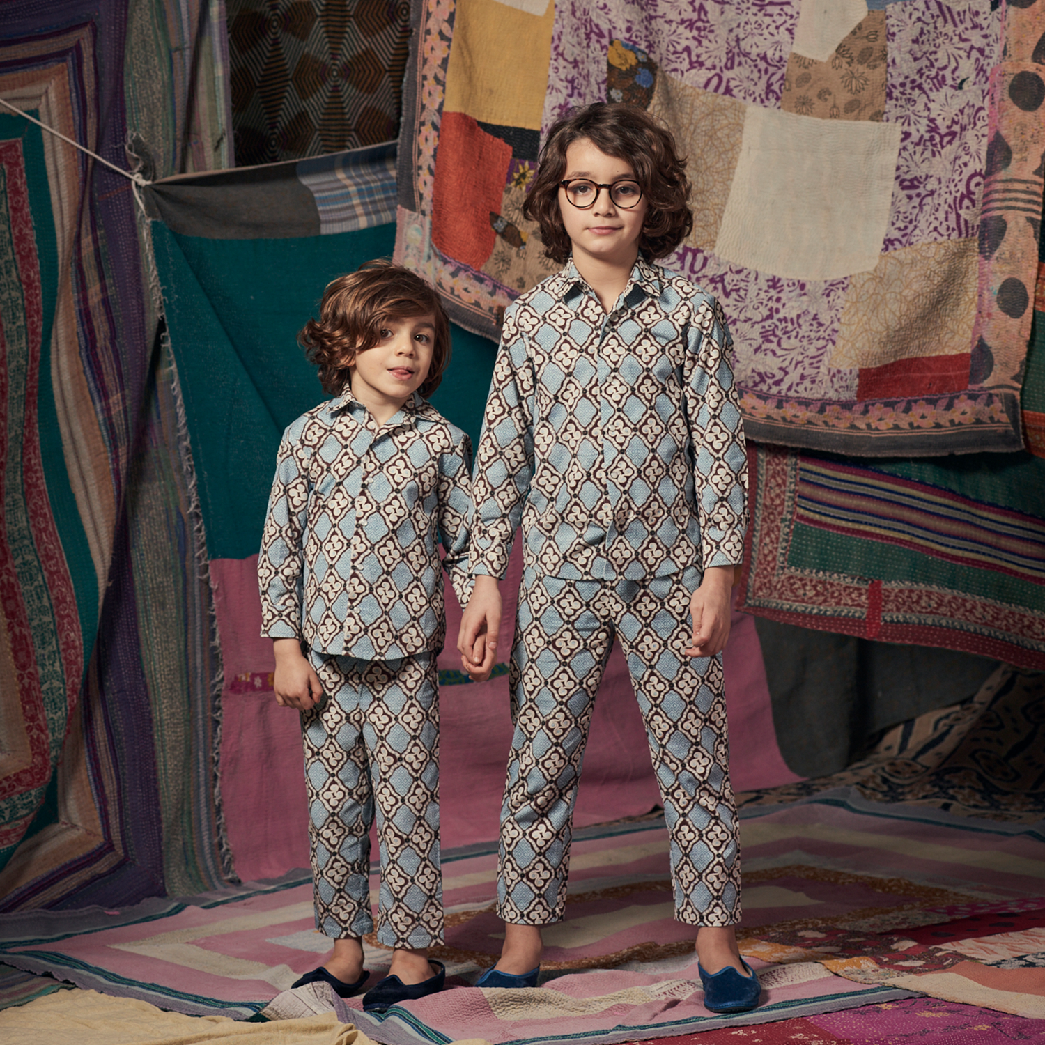 Kids Frankie Shirt and Frankie Pants High Vibrations Blue