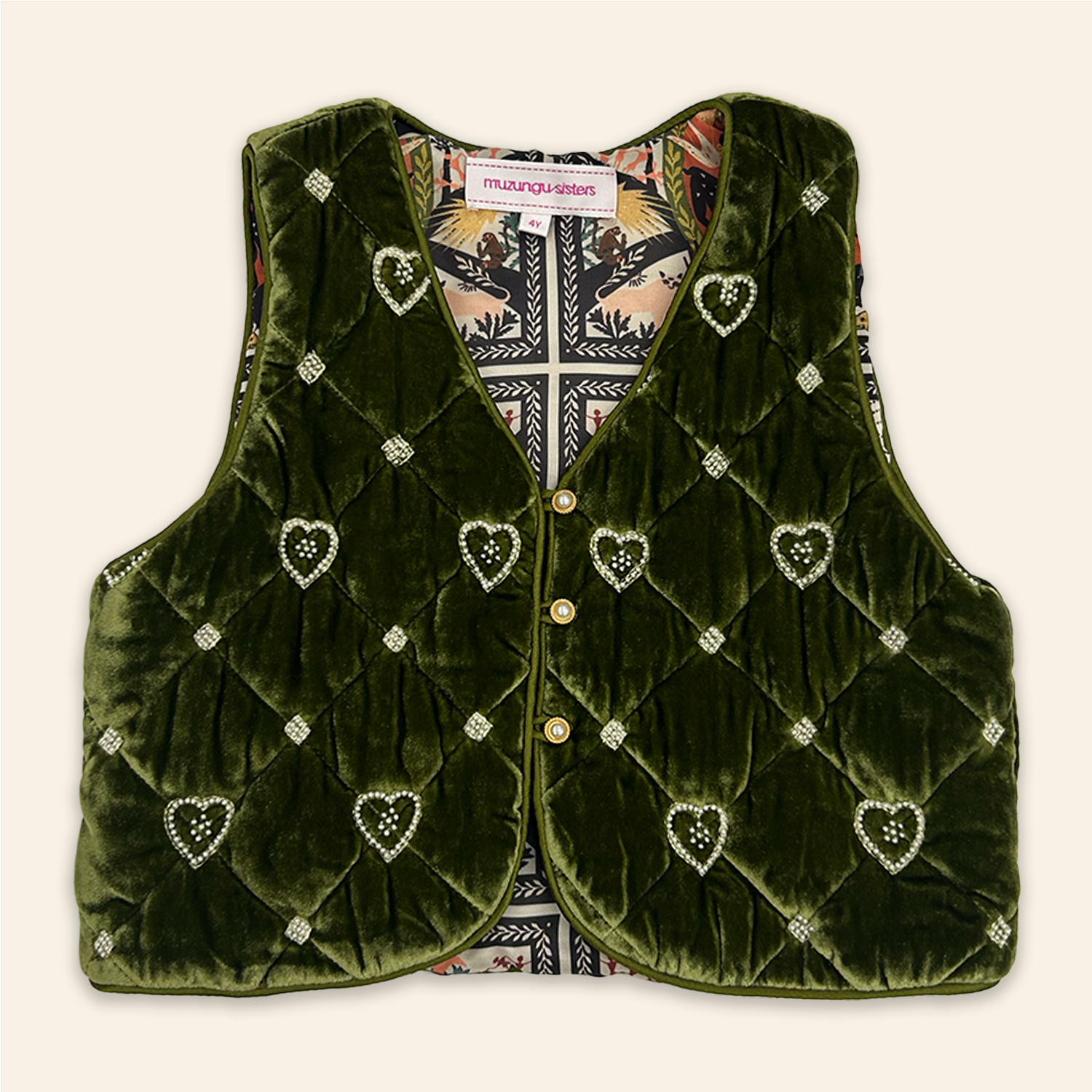 Kids Gigi Gilet Green