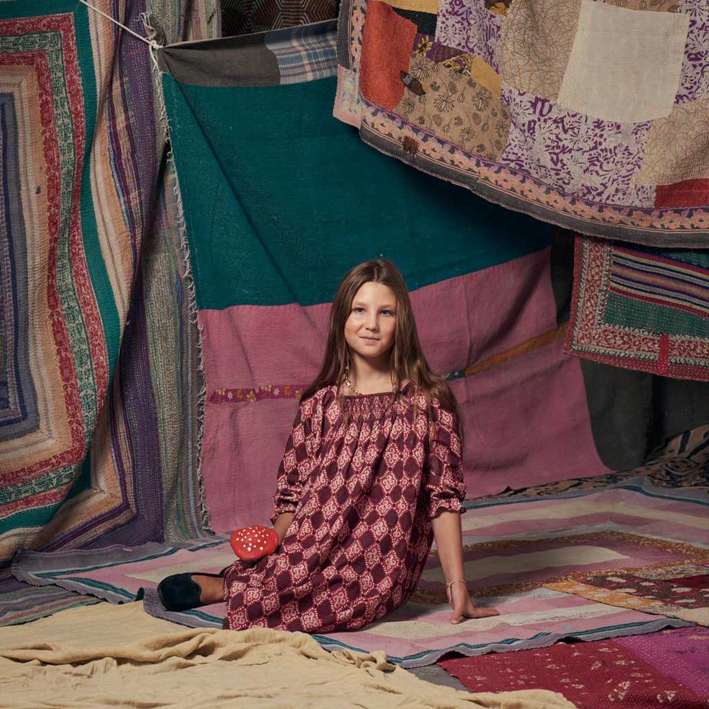 Kids Julieta Dress High Vibrations Garnet