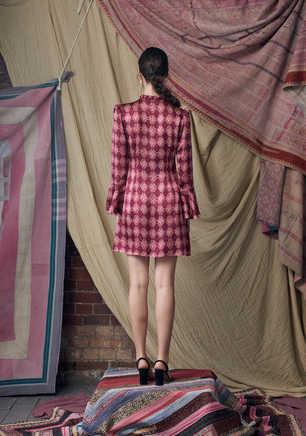 Maddy Dress High Vibrations Garnet