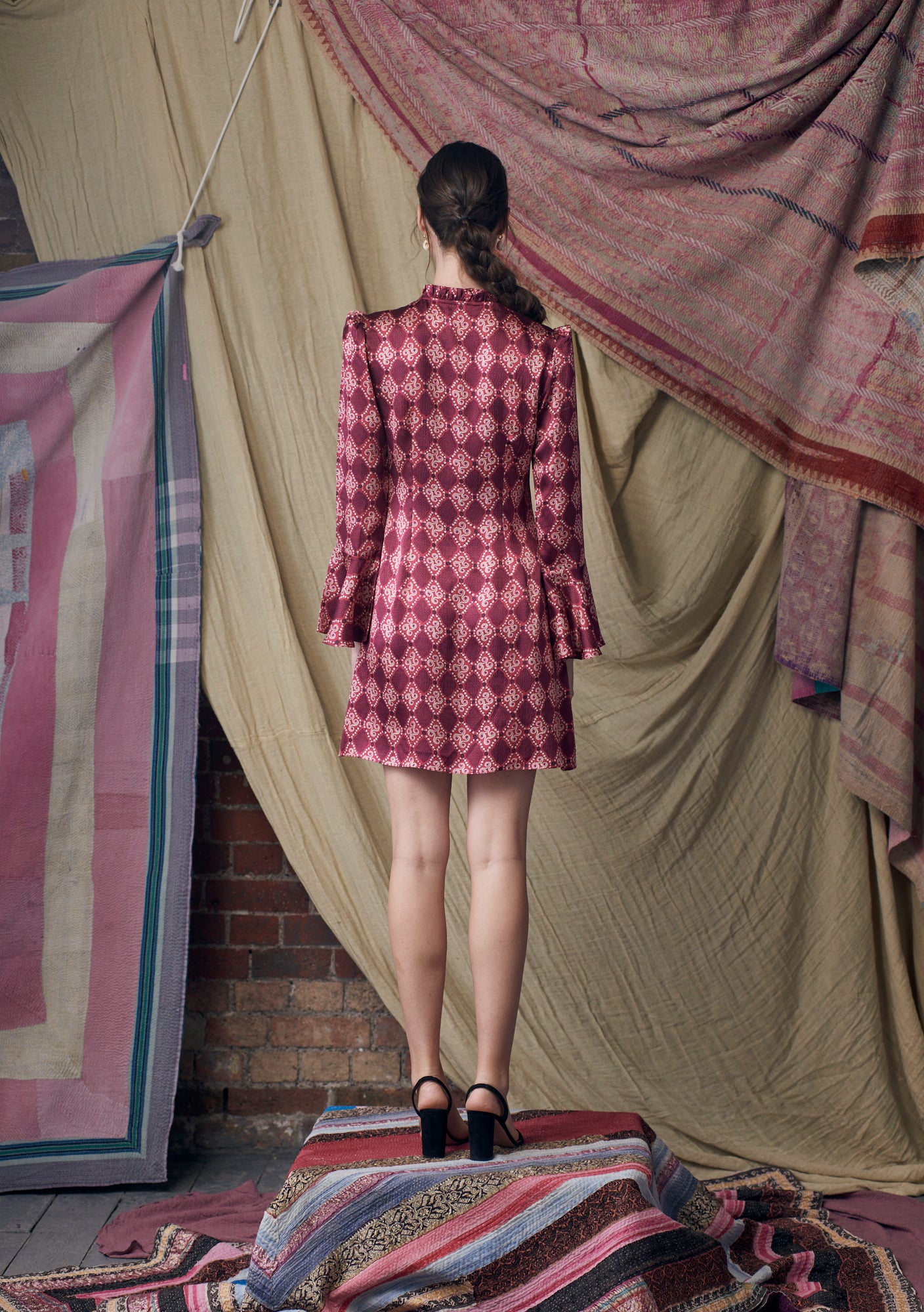 Maddy Dress High Vibrations Garnet