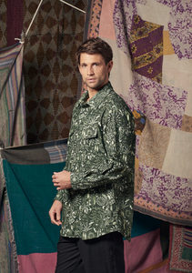 Mens Beau Shirt Folktale Green