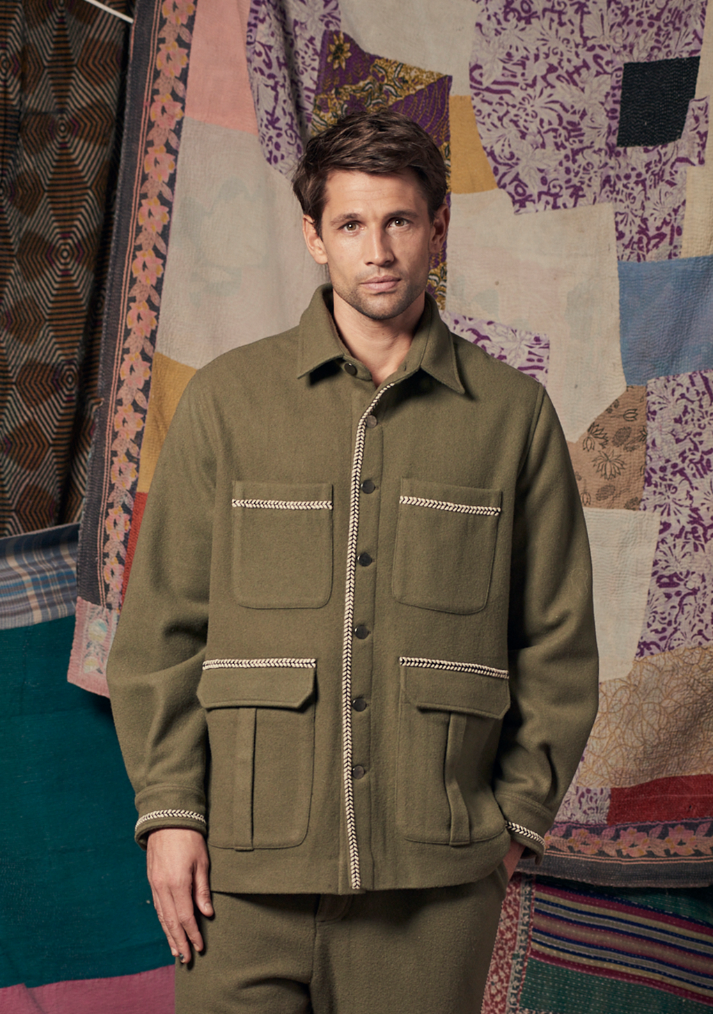 Mens Charlie Jacket Khaki