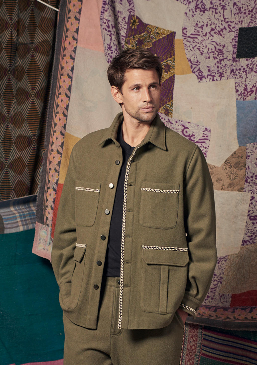 Mens Charlie Jacket Khaki