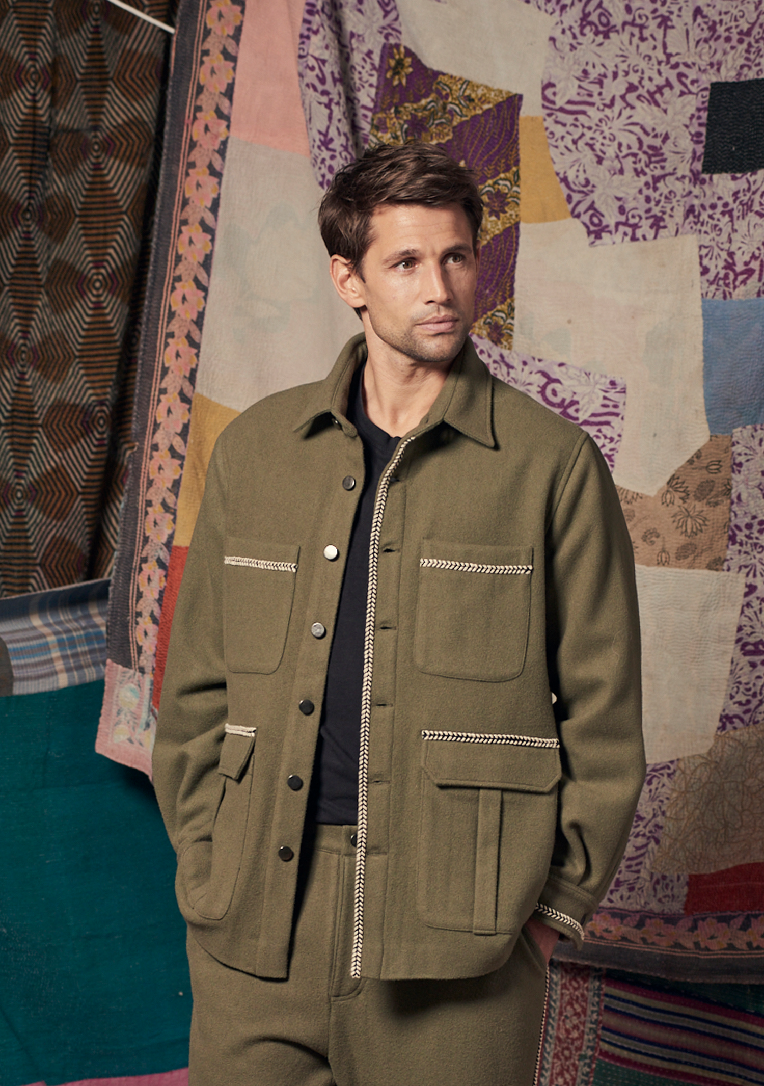 Mens Charlie Jacket Khaki