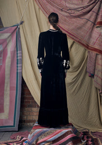 Selena Gown Black with Folktale Embroidery