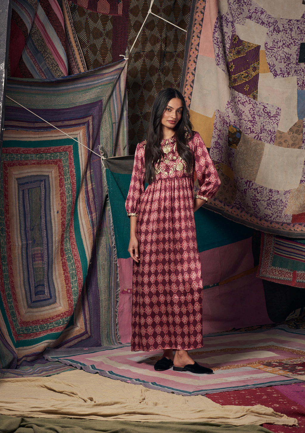 Touba Dress High Vibrations Garnet