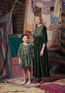 Kids Fran Dress Folktale Green