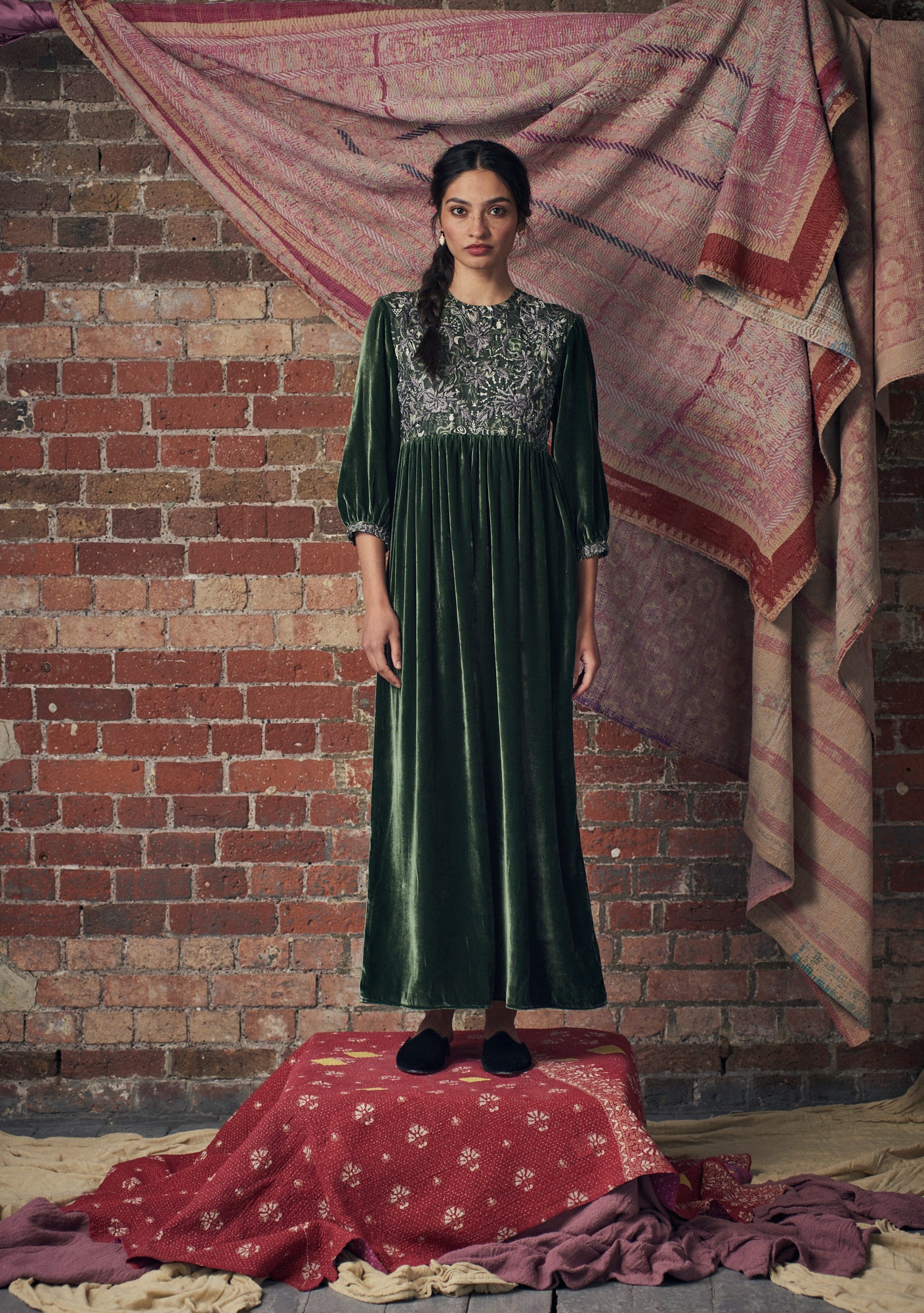 Touba Dress Folktale Green