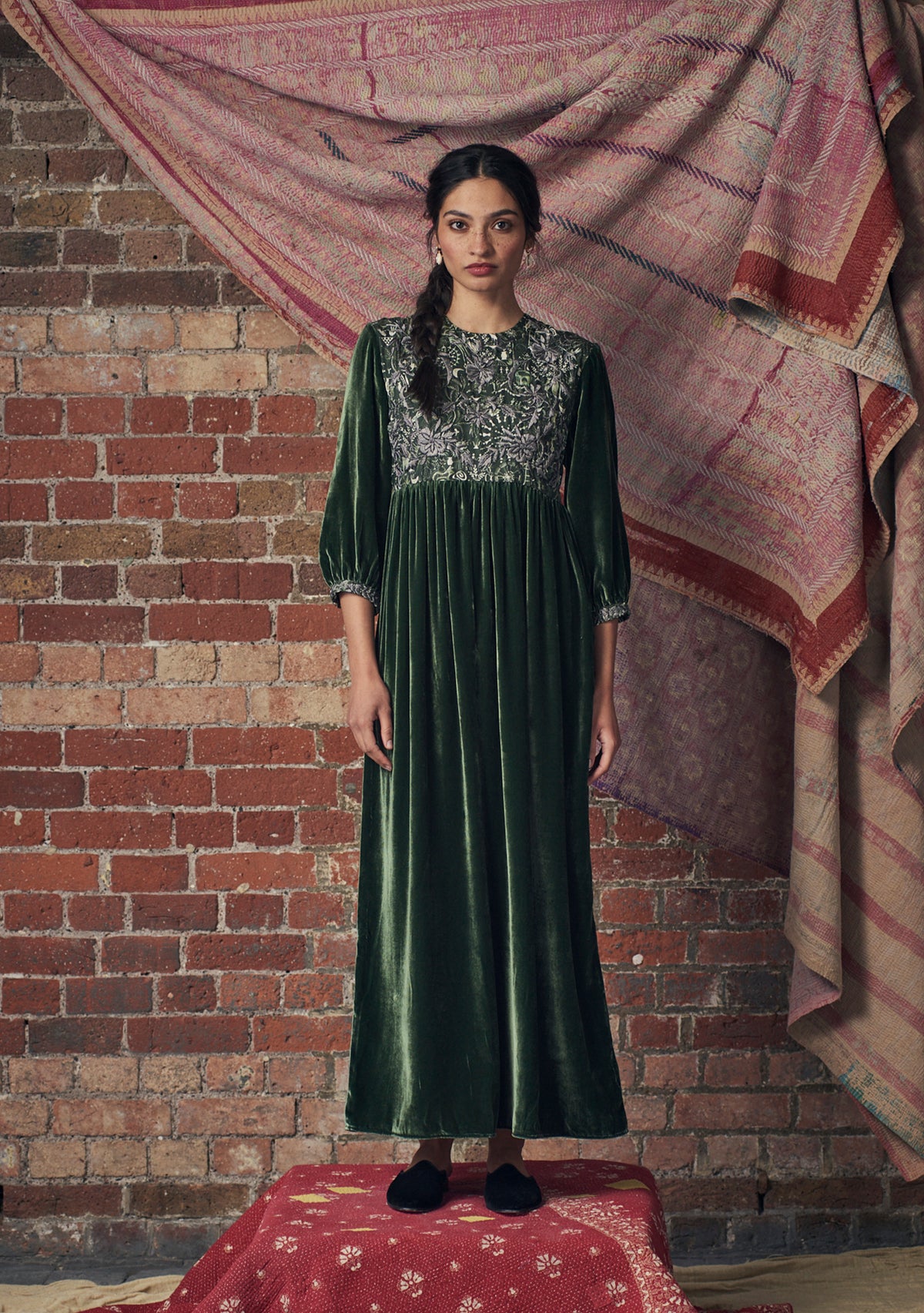 Touba Dress Folktale Green