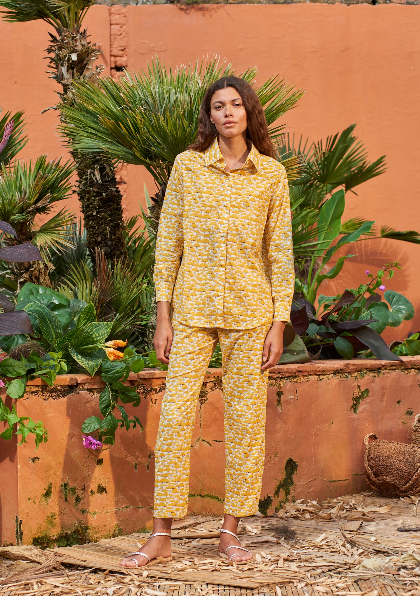 Fern Pants Yellow Mushroom