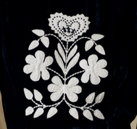 Selena Gown Black with Folktale Embroidery