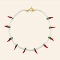 Glass Chilli Beaded Necklace