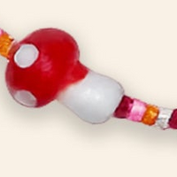 Glass Multicolour Mushroom Necklace V
