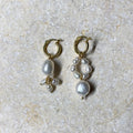Pearl Hoop Earrings Gold II