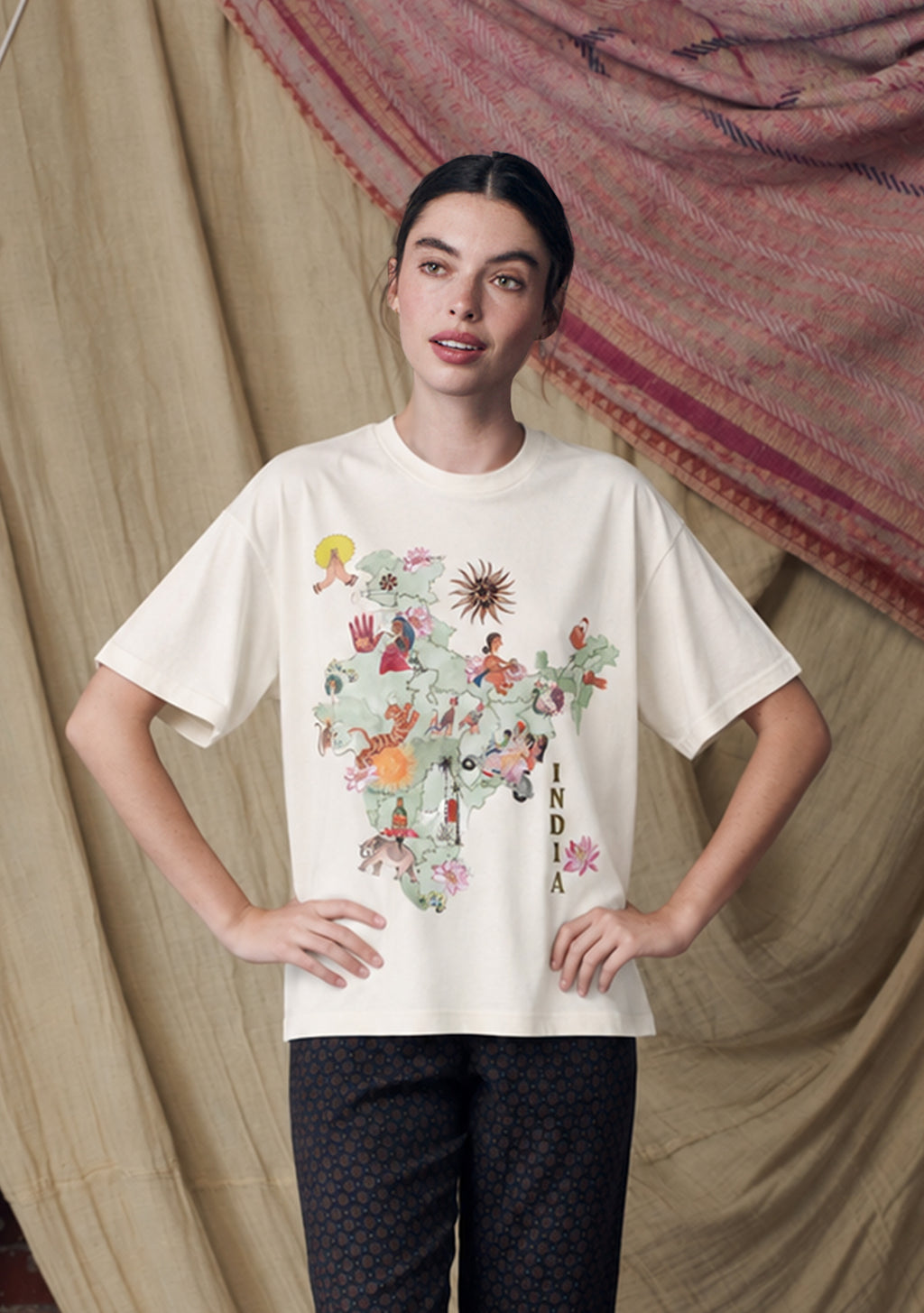 India T-Shirt Cream