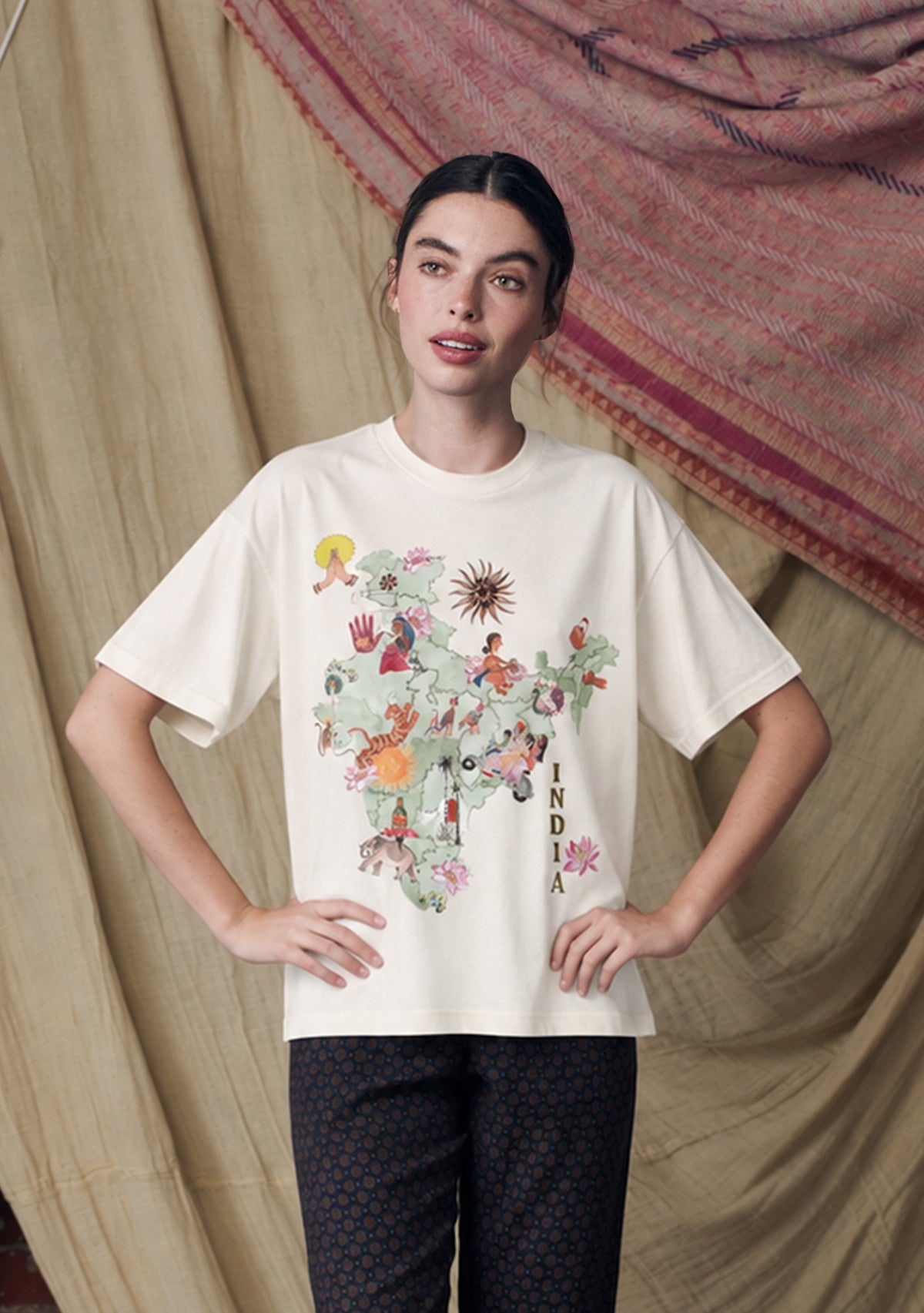 India T-Shirt Cream