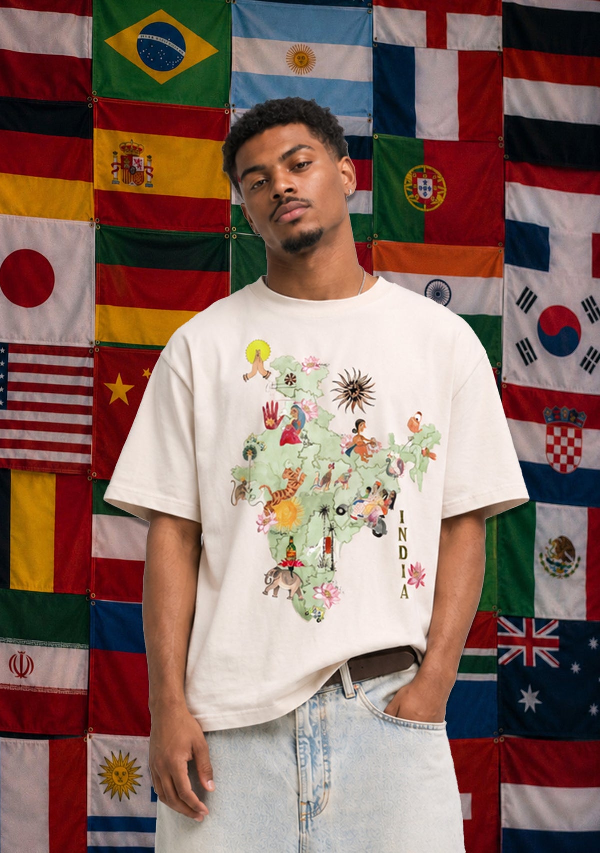 India T-Shirt Cream
