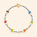 Glass Multicolour Mushroom Necklace VI