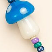 Glass Multicolour Mushroom Necklace VI