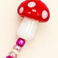 Glass Multicolour Mushroom Necklace VII