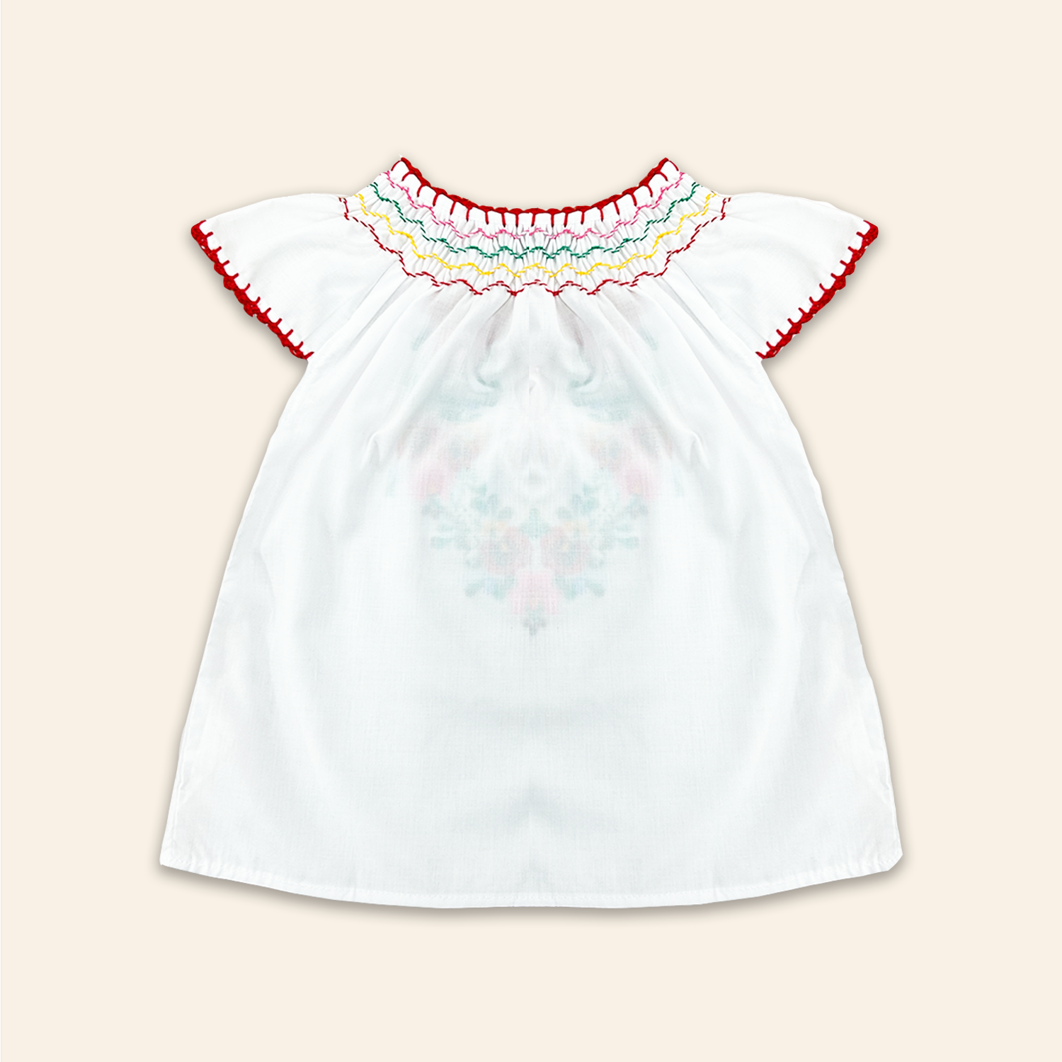 Kids Dora Blouse White with Multi