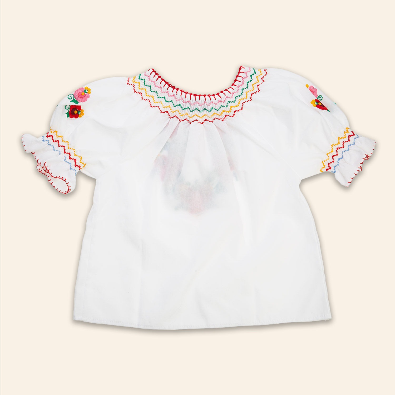 Kids Dora Blouse White with Multi