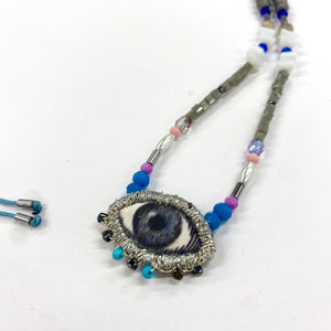 Evil Eye Necklace Blue