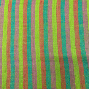 Multicolour Striped Shawl Green