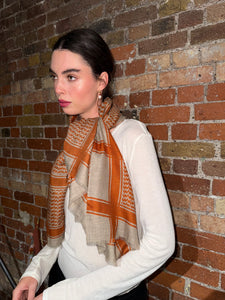 Keffiyeh Shawl Orange