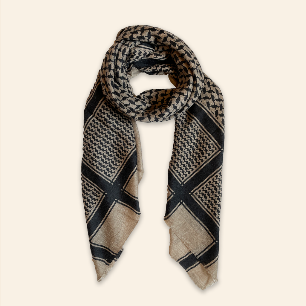 Keffiyeh Shawl Black