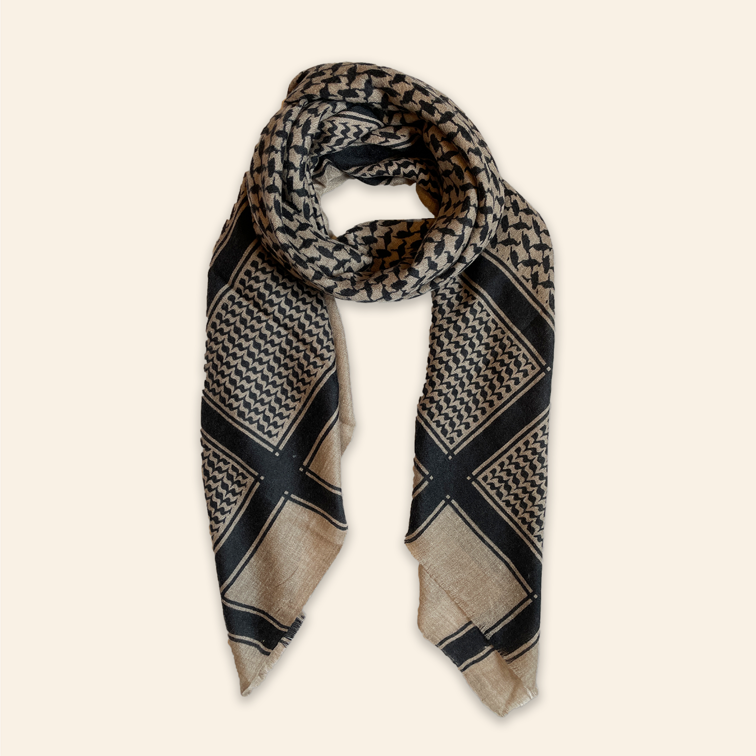 Keffiyeh Shawl Black