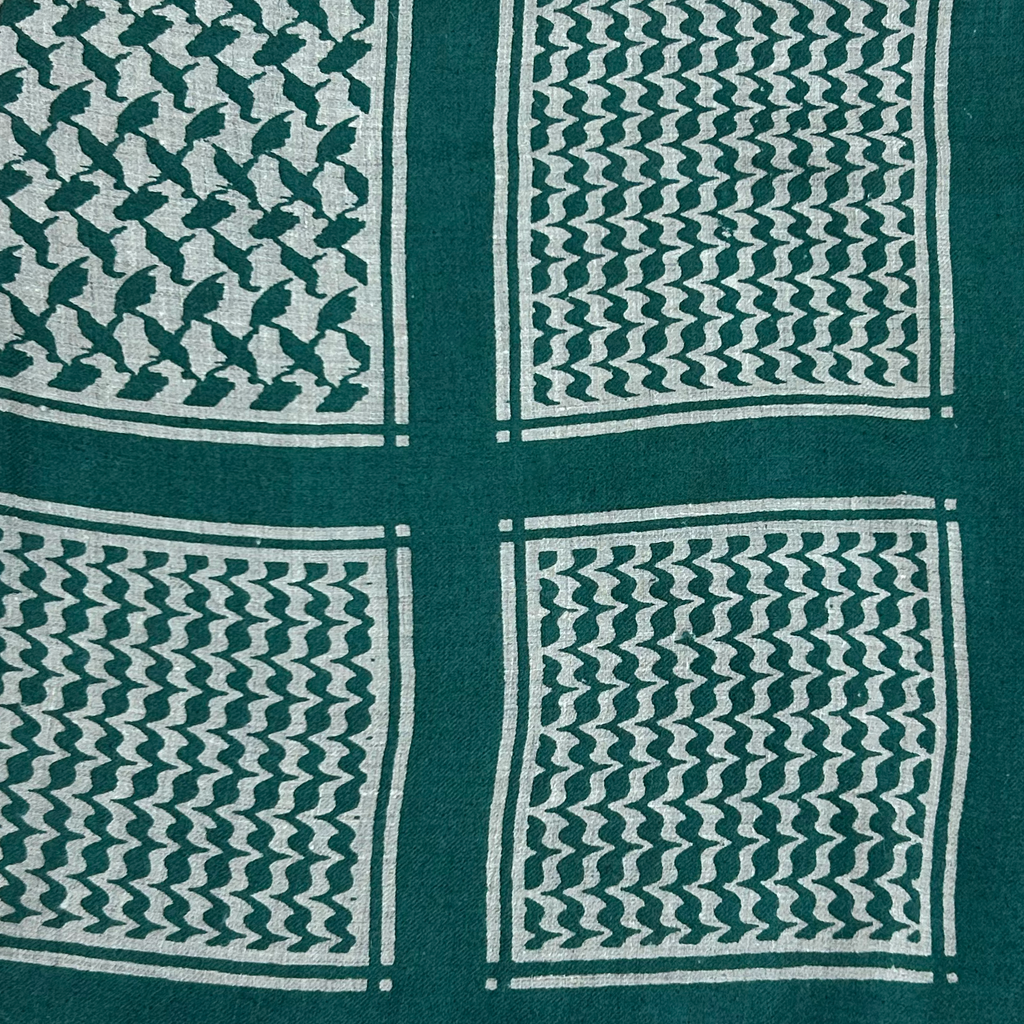 Keffiyeh Shawl Forest Green