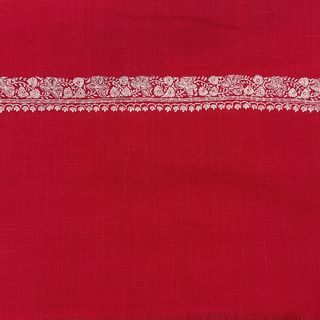 Floral Stripe Embroidered Shawl Pink