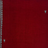 Floral Stripe Embroidered Shawl Red