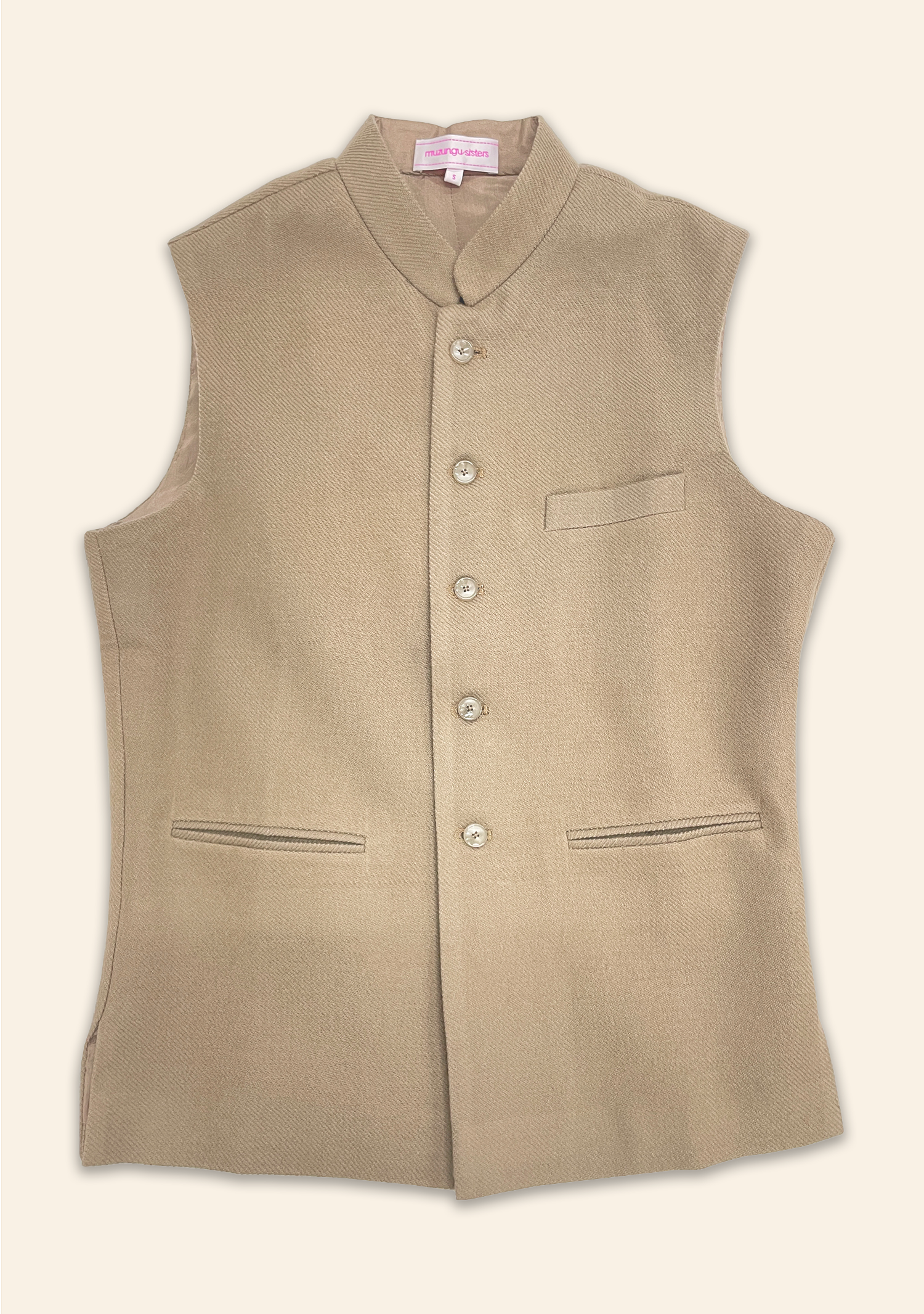 Kashmir Vest Beige