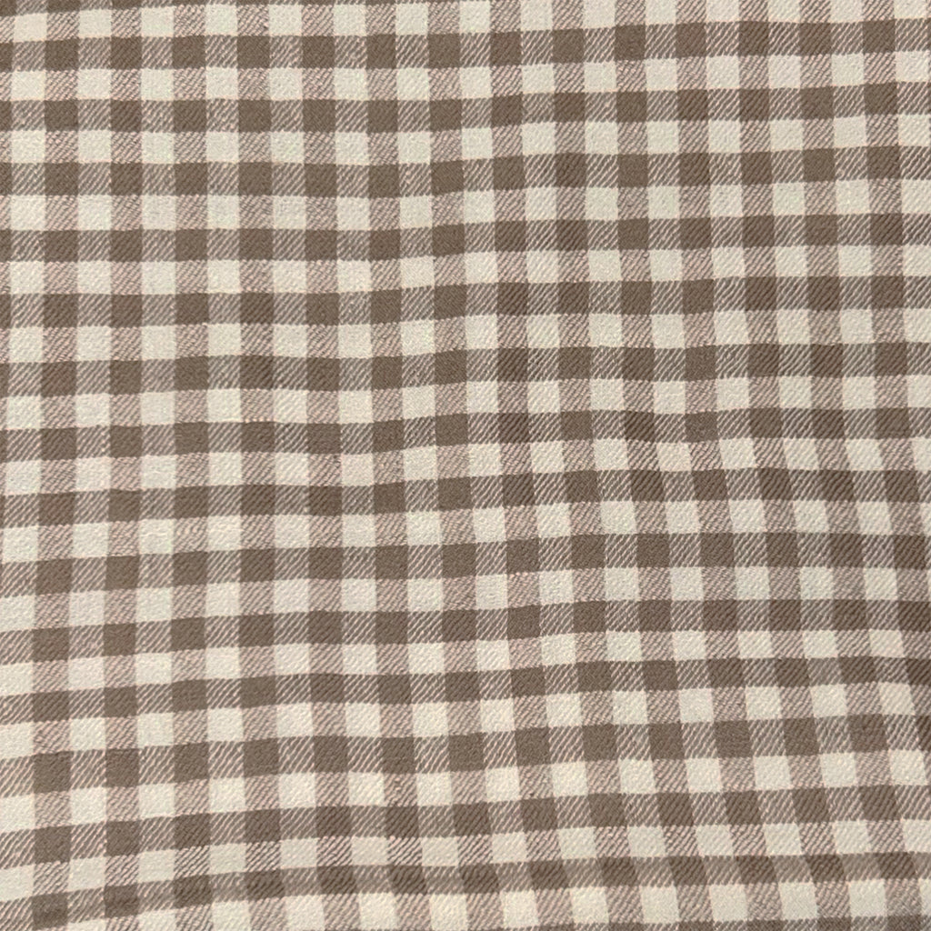 Mini Checked Shawl Brown and Ivory