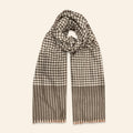 Mini Checked Shawl Brown and Ivory