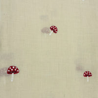 Mushroom Embroidered Shawl Ivory