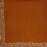 Floral Stripe Embroidered Shawl Sienna and Green