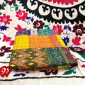 Multicoloured Silk Kantha Throw Large III
