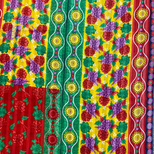 Multicoloured Cotton Kantha Throw V