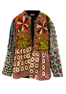 Mirror Patchwork Jacket Lime